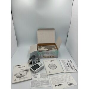 Pentax Optio S55 Silver 5MP Digital Camera 3x Zoom Boxed Tested